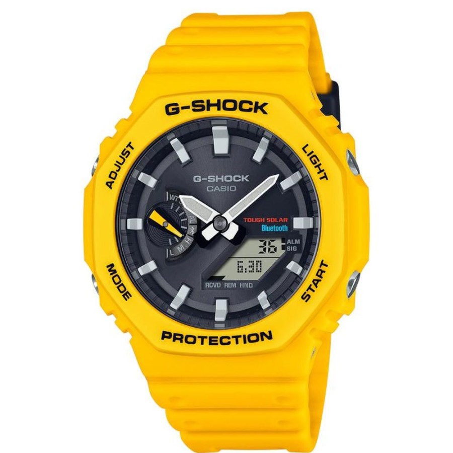 Watches G-Shock | Octagonal Yellow Resin Band Watch