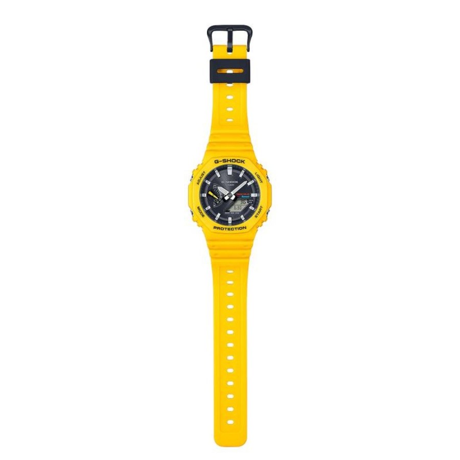 Watches G-Shock | Octagonal Yellow Resin Band Watch