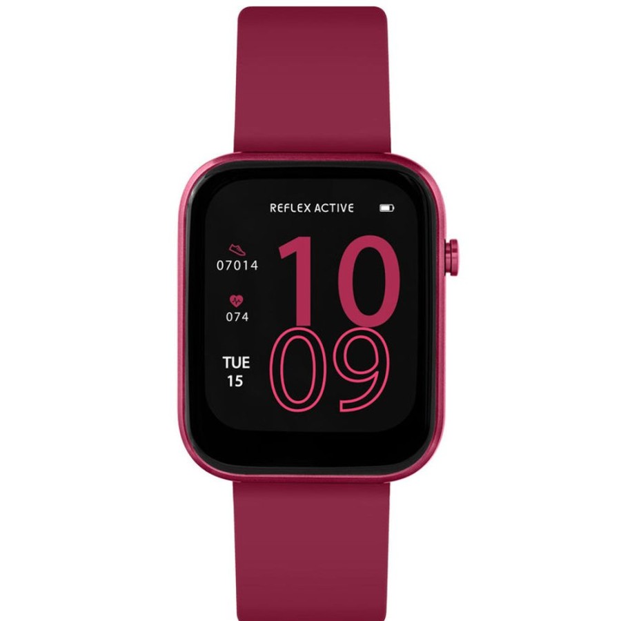 Watches Reflex Active | Series 12 Berry Silicone Smartwatch