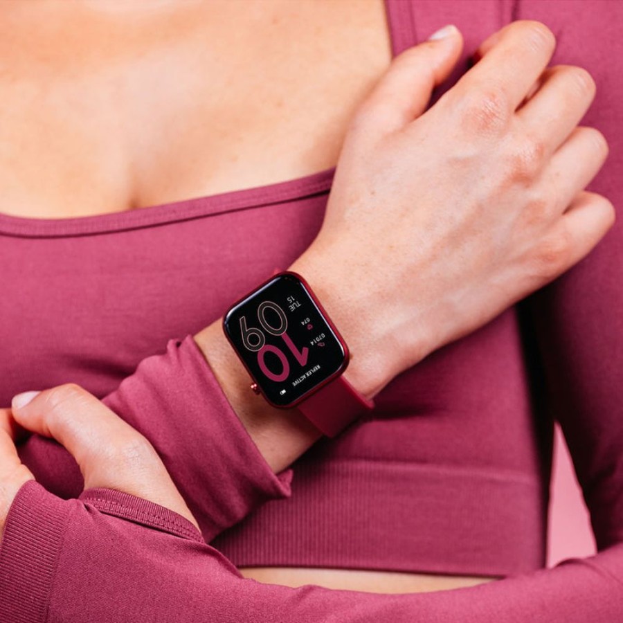 Watches Reflex Active | Series 12 Berry Silicone Smartwatch