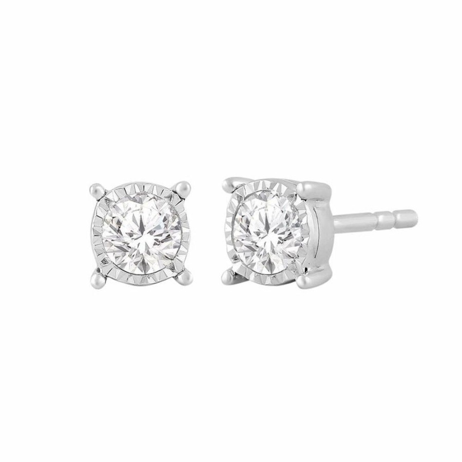 Jewellery Diamonds by WD | Stud Earrings With 0.25Ct Diamond In 9K White Gold