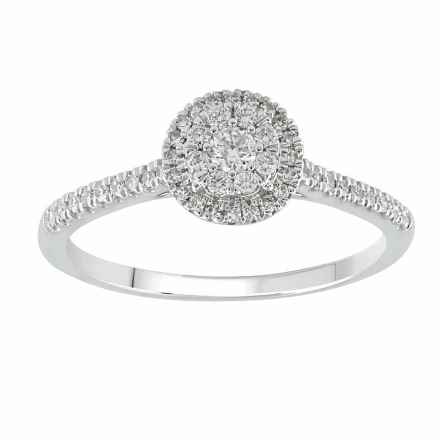 Jewellery Diamonds by WD | Cluster Ring With 0.25Ct Diamonds In 9K White Gold