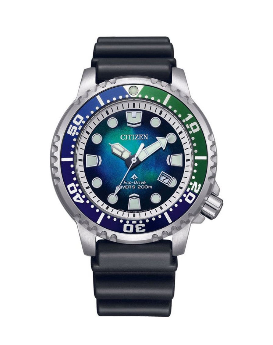 Watches Citizen | Eco-Dive Blue Dial Polyurethane Strap Watch