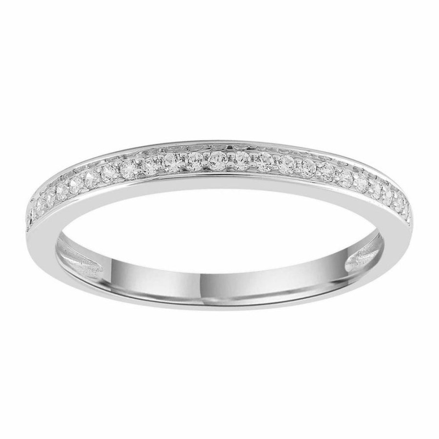 Jewellery Diamonds by WD | Band Ring With 0.15Ct Diamonds In 9K White And