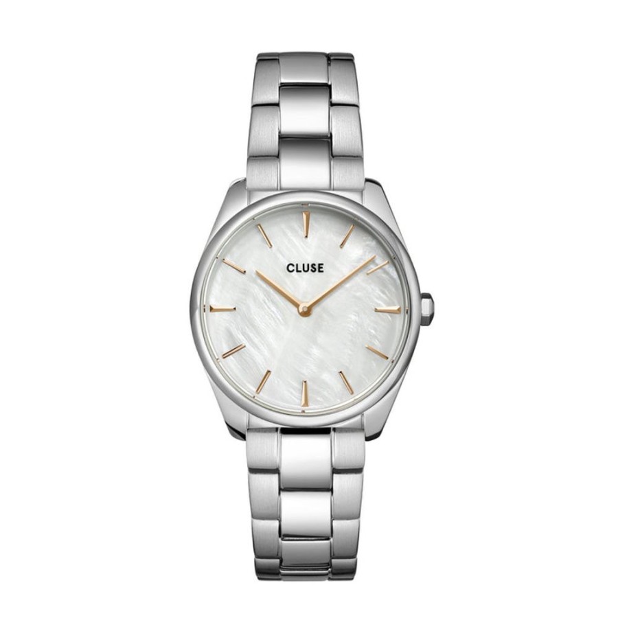 Watches Cluse | Cluse Feroce Petite Silver Pearl/Steel Link