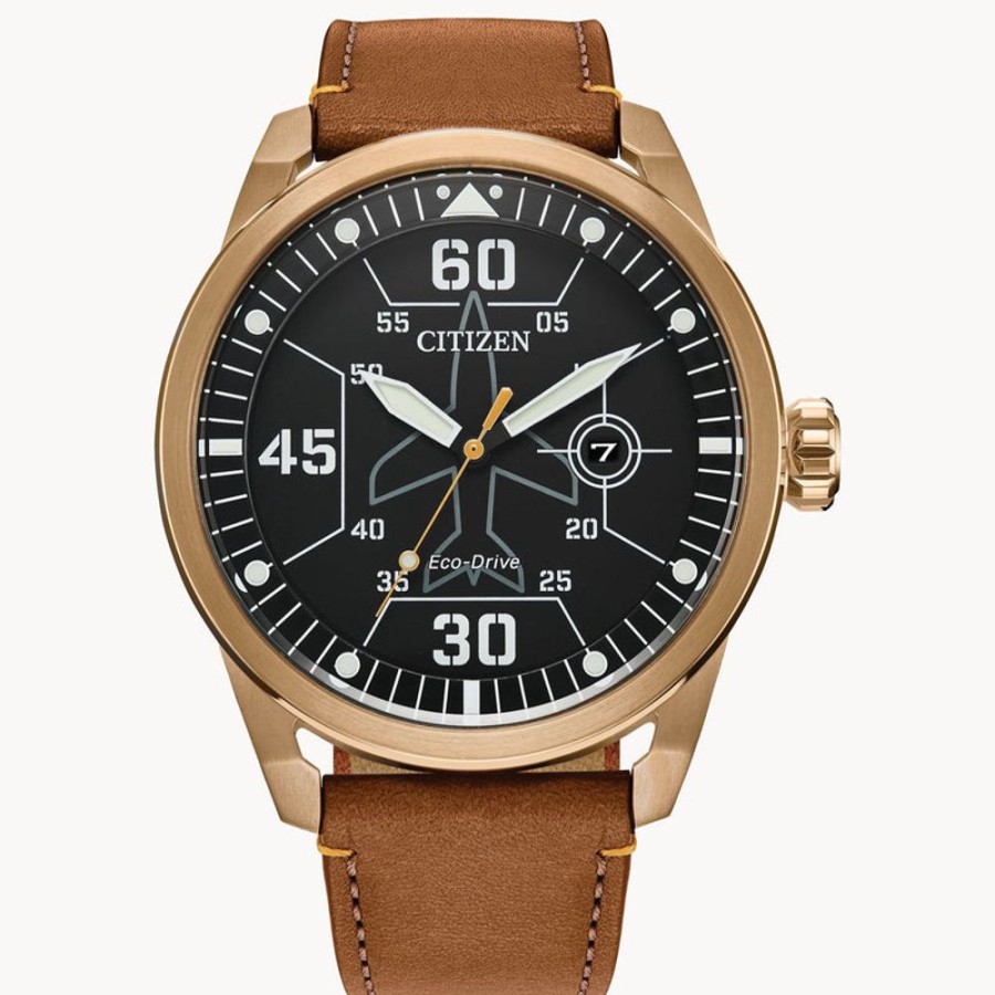 Watches Citizen | Avion Eco-Drive Leather Strap