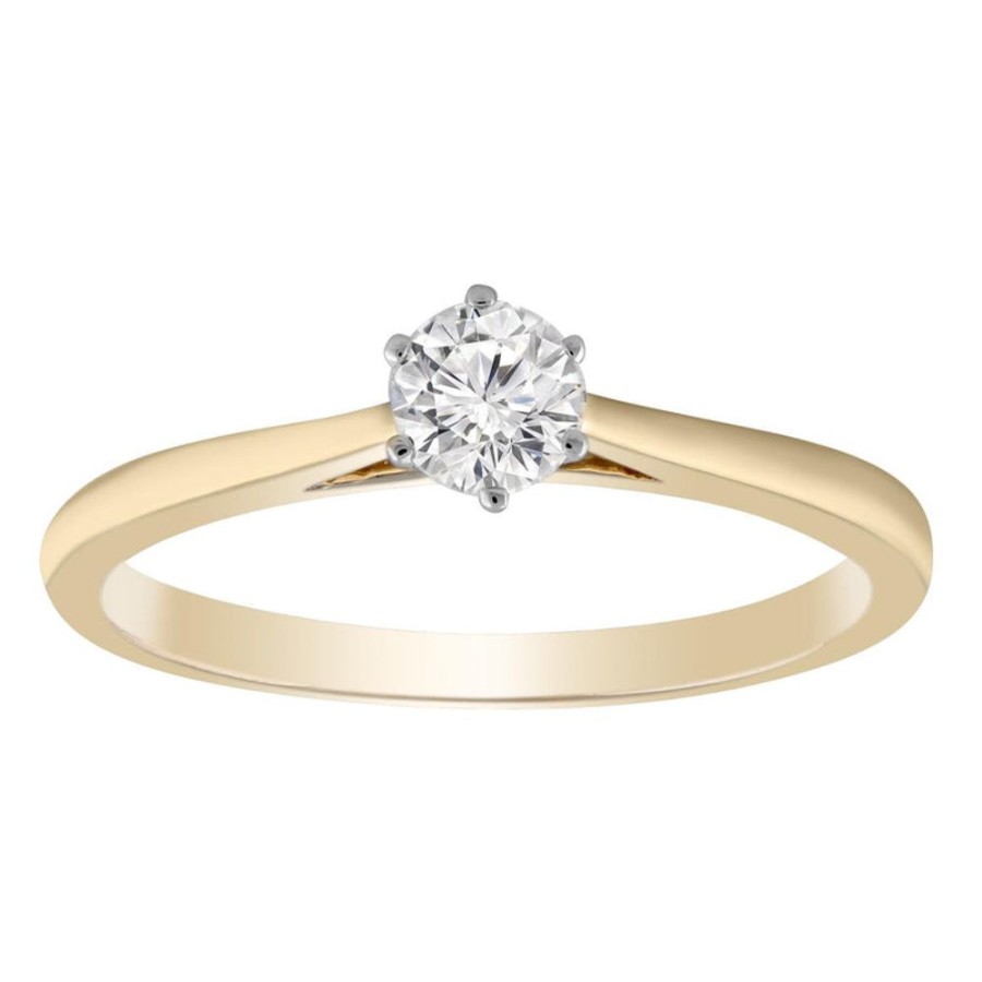 Jewellery Diamonds by WD | Solitaire Ring With 0.25Ct Diamond In 9K Yellow Gold